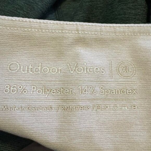 Outdoor Voices 7/8 Spring green/blue/light pink workout warmup leggings Sz XL - Picture 4 of 5